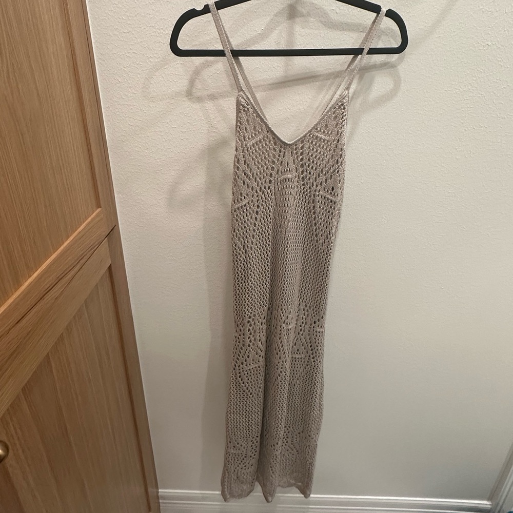 Never worn. Crochet Midi Dress